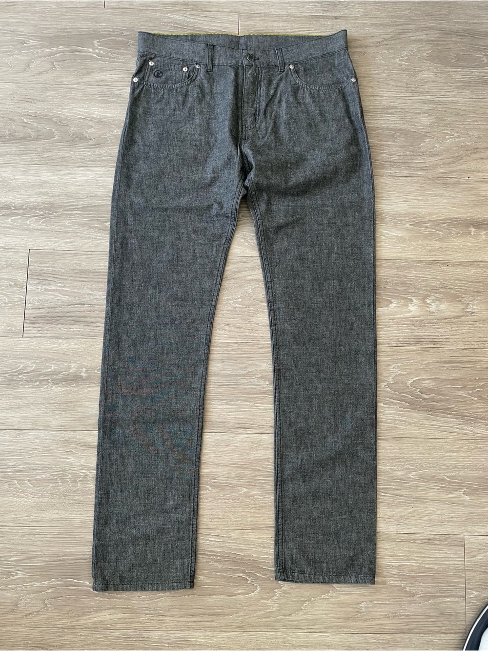 Louis Vuitton Men's Slim Straight Dark Gray Jeans